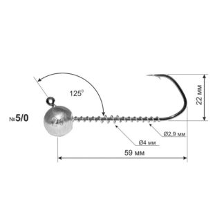Galvakablis Barbarian švinas #5/0