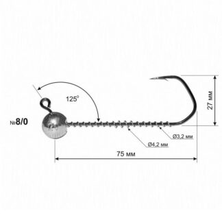 Galvakablis Barbarian švinas #8/0